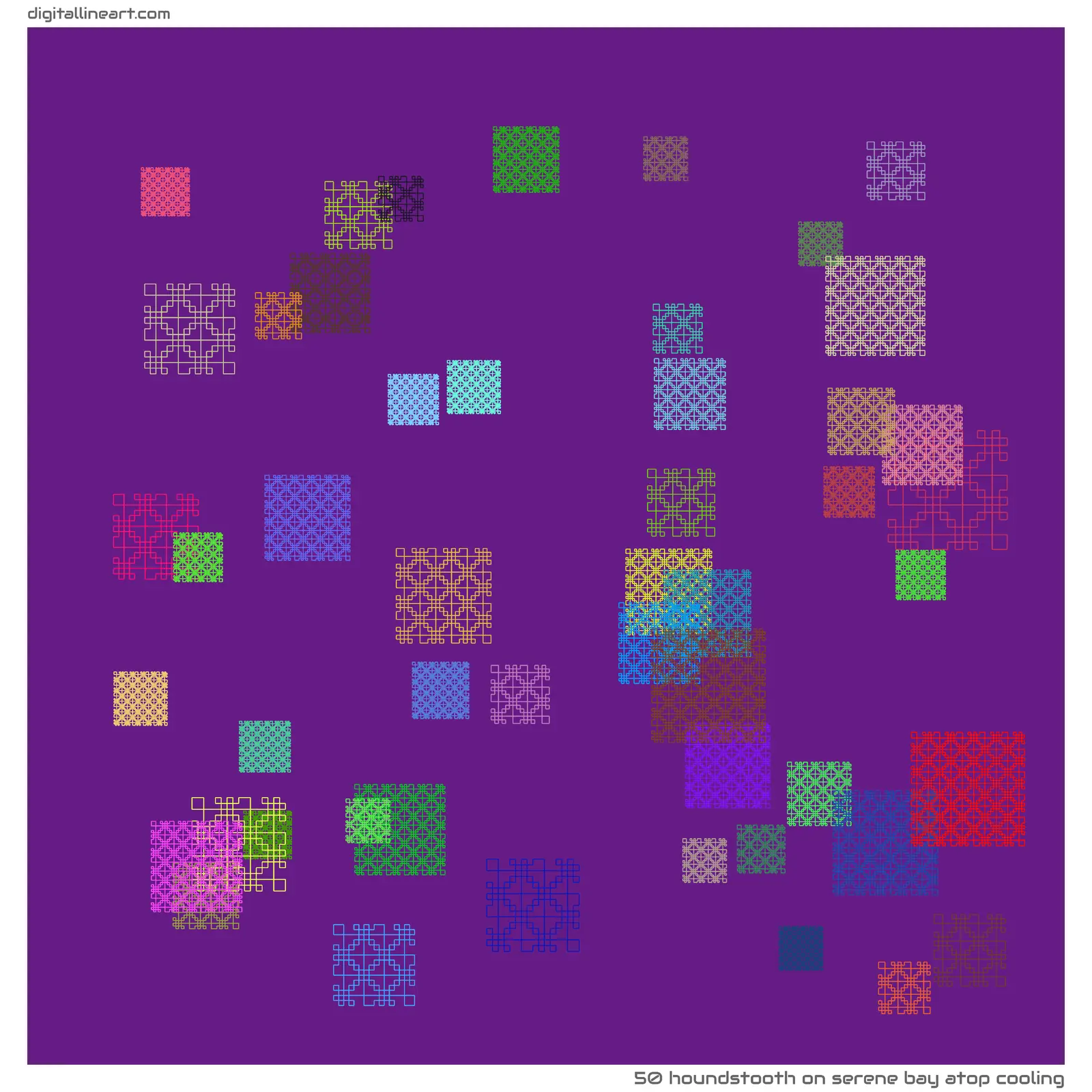 Serene Bay atop Cooling — Houndstooth, 50 elements