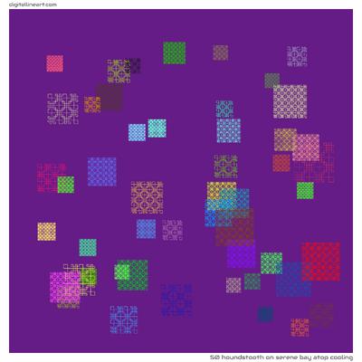 Serene Bay atop Cooling — Houndstooth, 50 elements