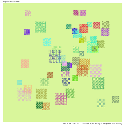 The Sparkling Aura past Illumining — Houndstooth, 50 elements