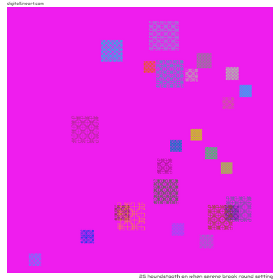 When Serene Brook round Setting — Houndstooth, 25 elements