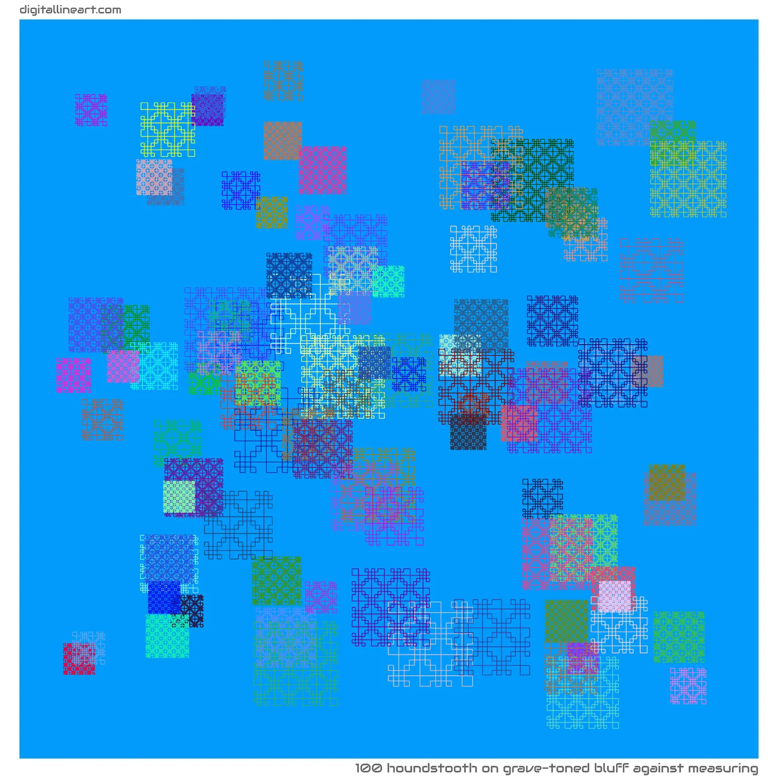 Grave-toned Bluff Against Measuring — Houndstooth, 100 elements