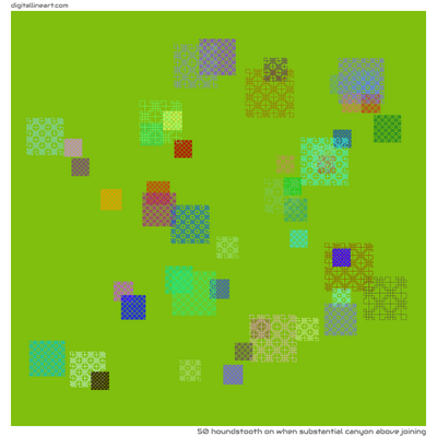 When Substantial Canyon above Joining — Houndstooth, 50 elements