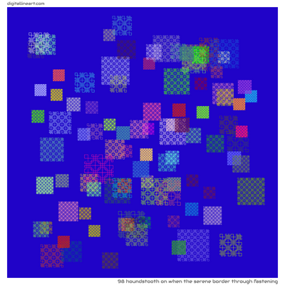 When the Serene Border through Fastening — Houndstooth, 98 elements