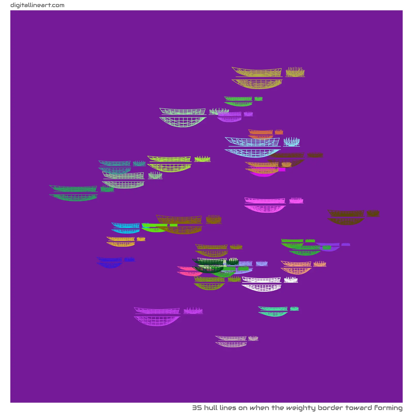 When the Weighty Border toward Forming — 35 hull lines