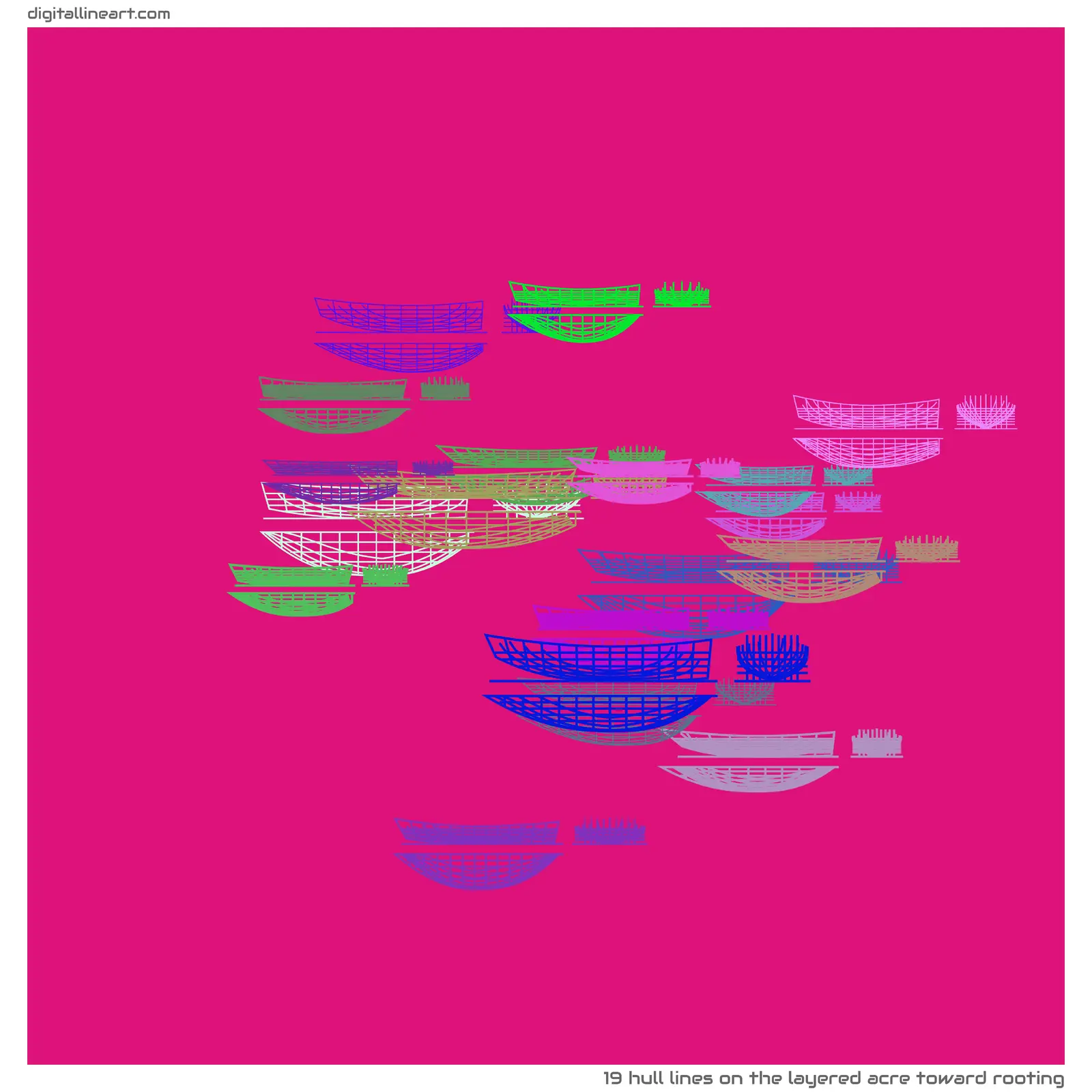 The Layered Acre toward Rooting — 19 hull lines