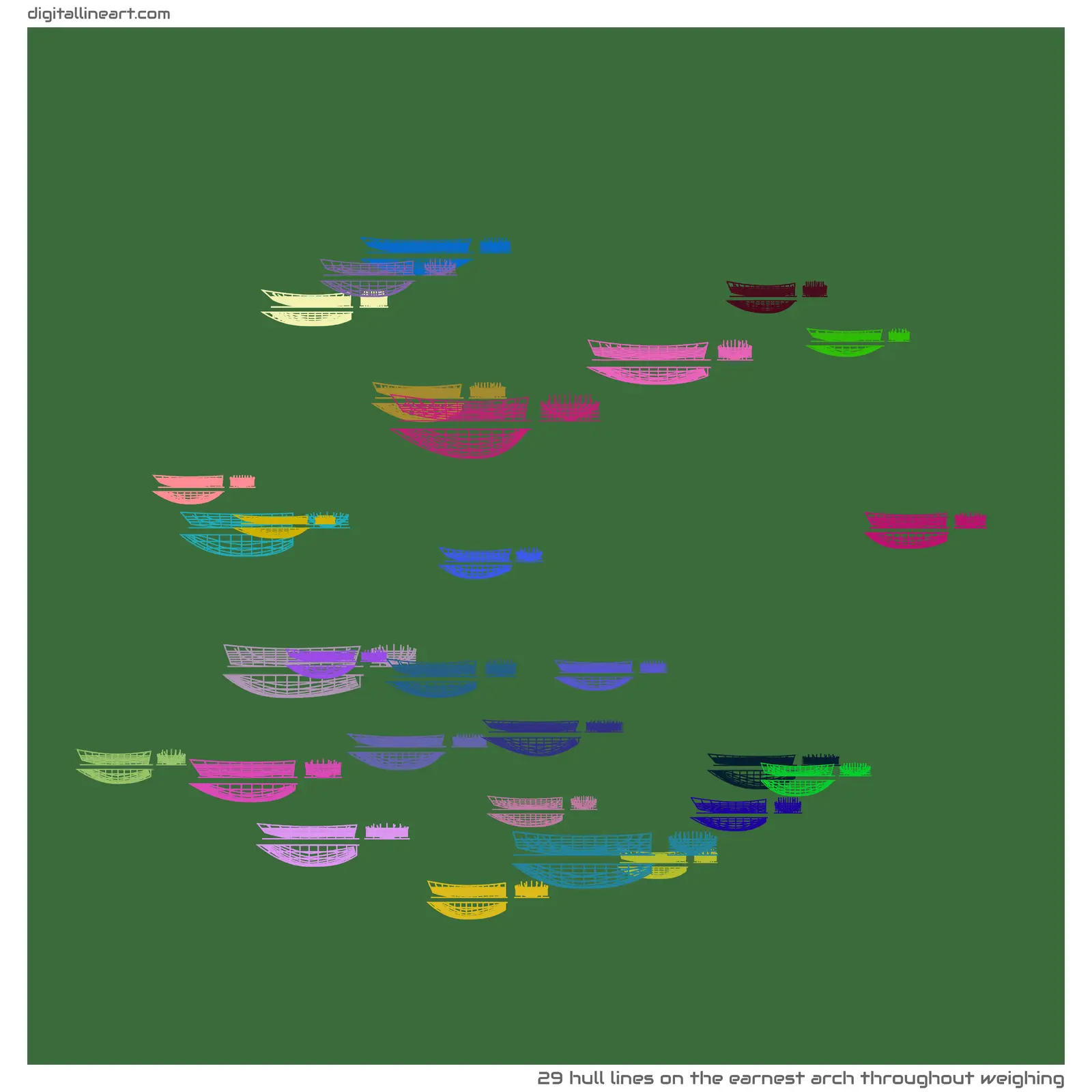 The Earnest Arch throughout Weighing — 29 hull lines