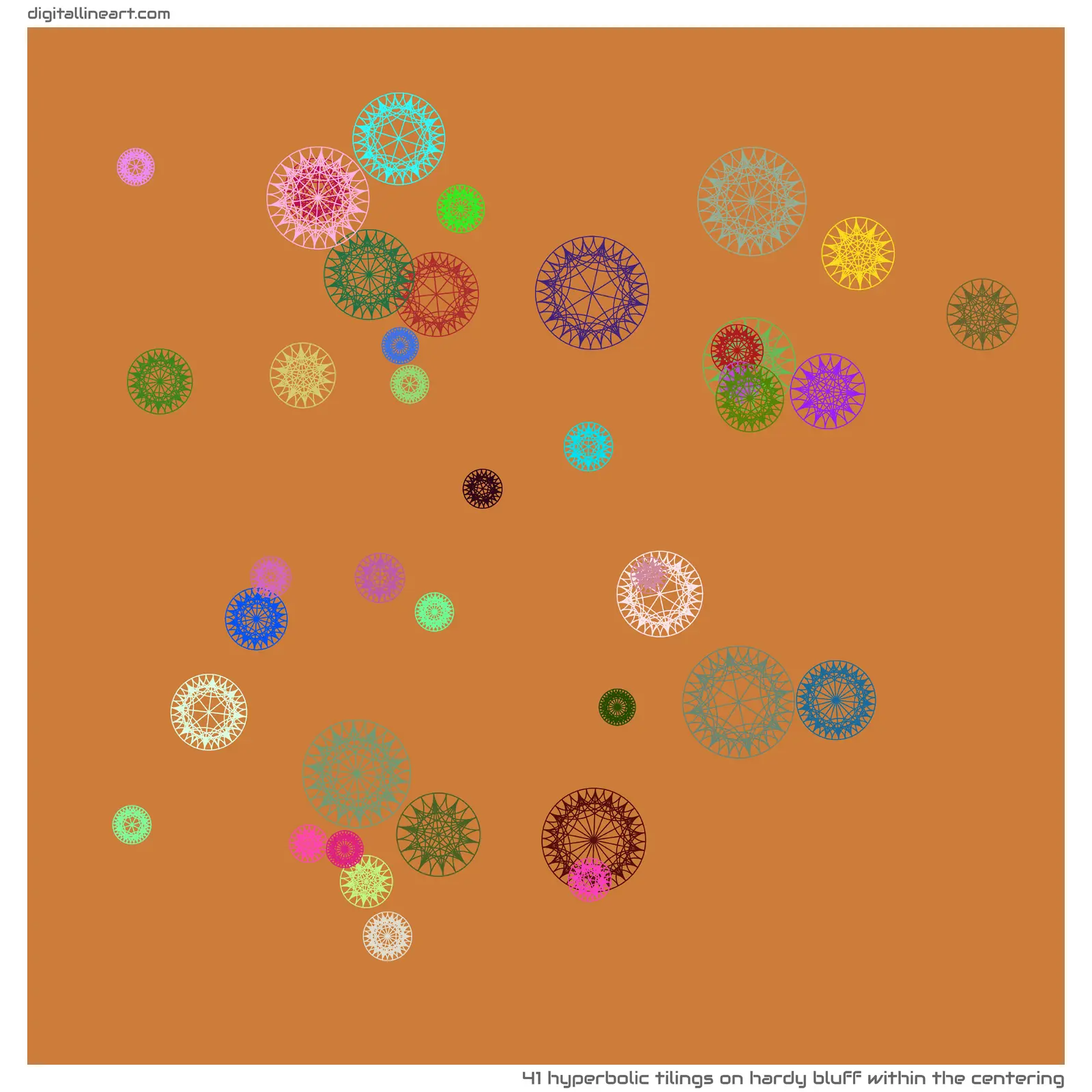 Hardy Bluff within the Centering — 41 hyperbolic tilings