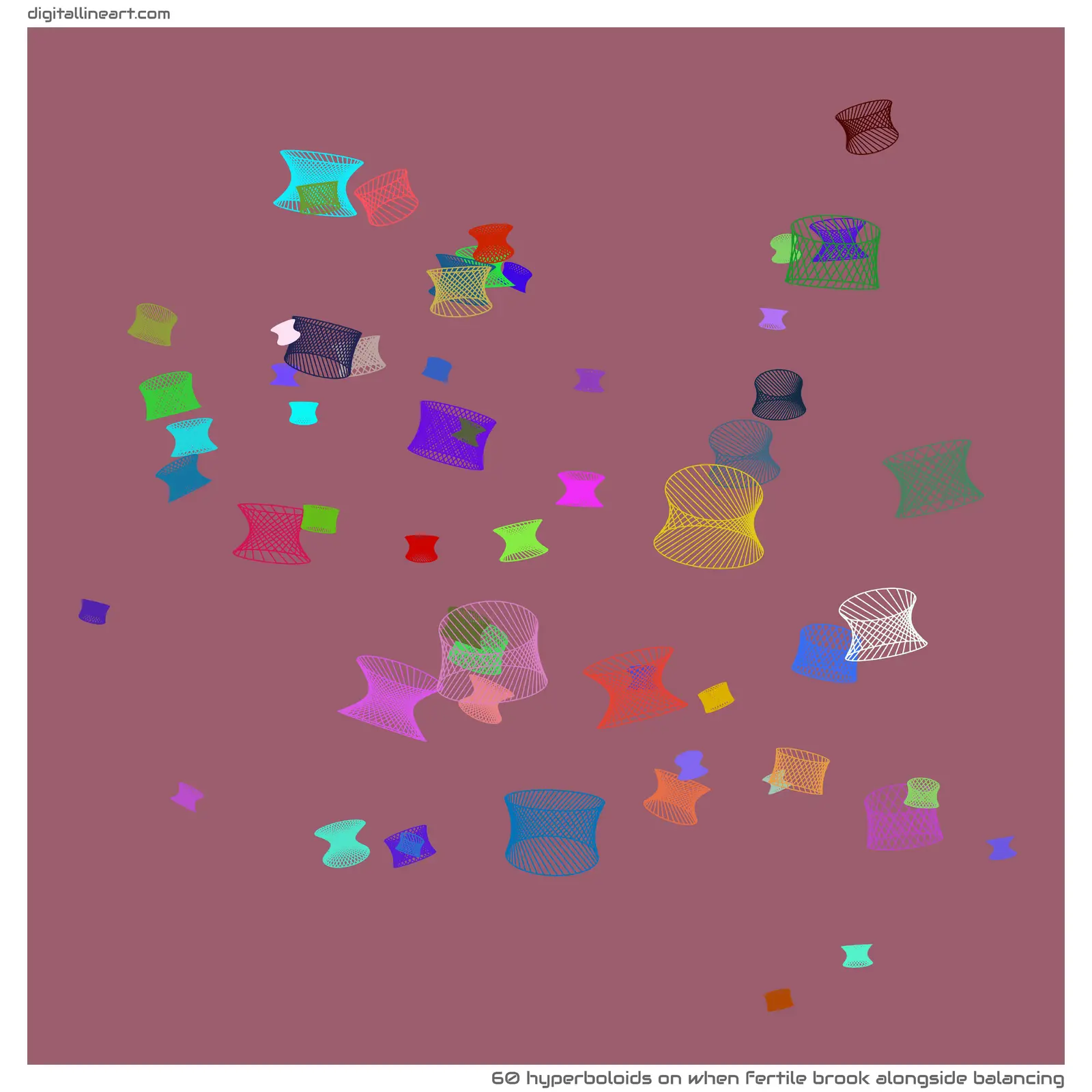 When Fertile Brook alongside Balancing — 60 hyperboloids