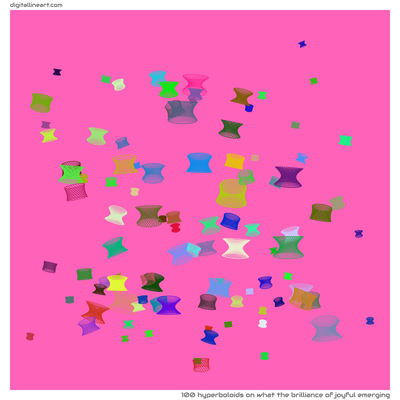 What the Brilliance of Joyful Emerging — 100 hyperboloids