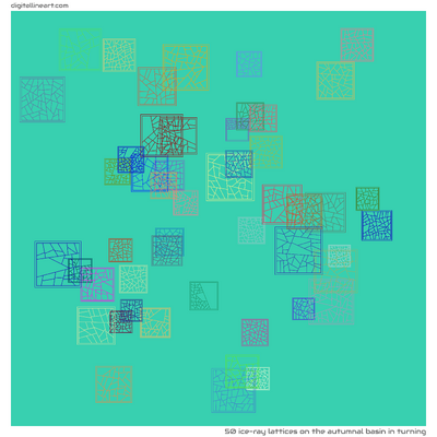 The Autumnal Basin in Turning — 50 ice-ray lattices