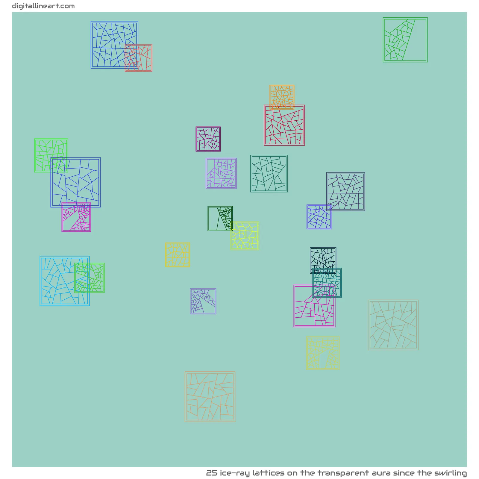 The Transparent Aura Since the Swirling — 25 ice-ray lattices
