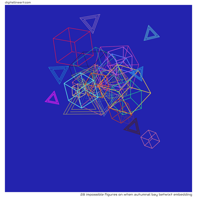 When Autumnal Bay betwixt Embedding — 28 impossible figures