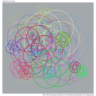 38 Interlocking Circles in The Beckoning Bloom for Beguiling