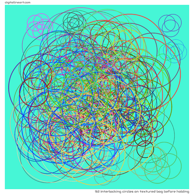 92 Interlocking Circles in Textured Bog before Holding