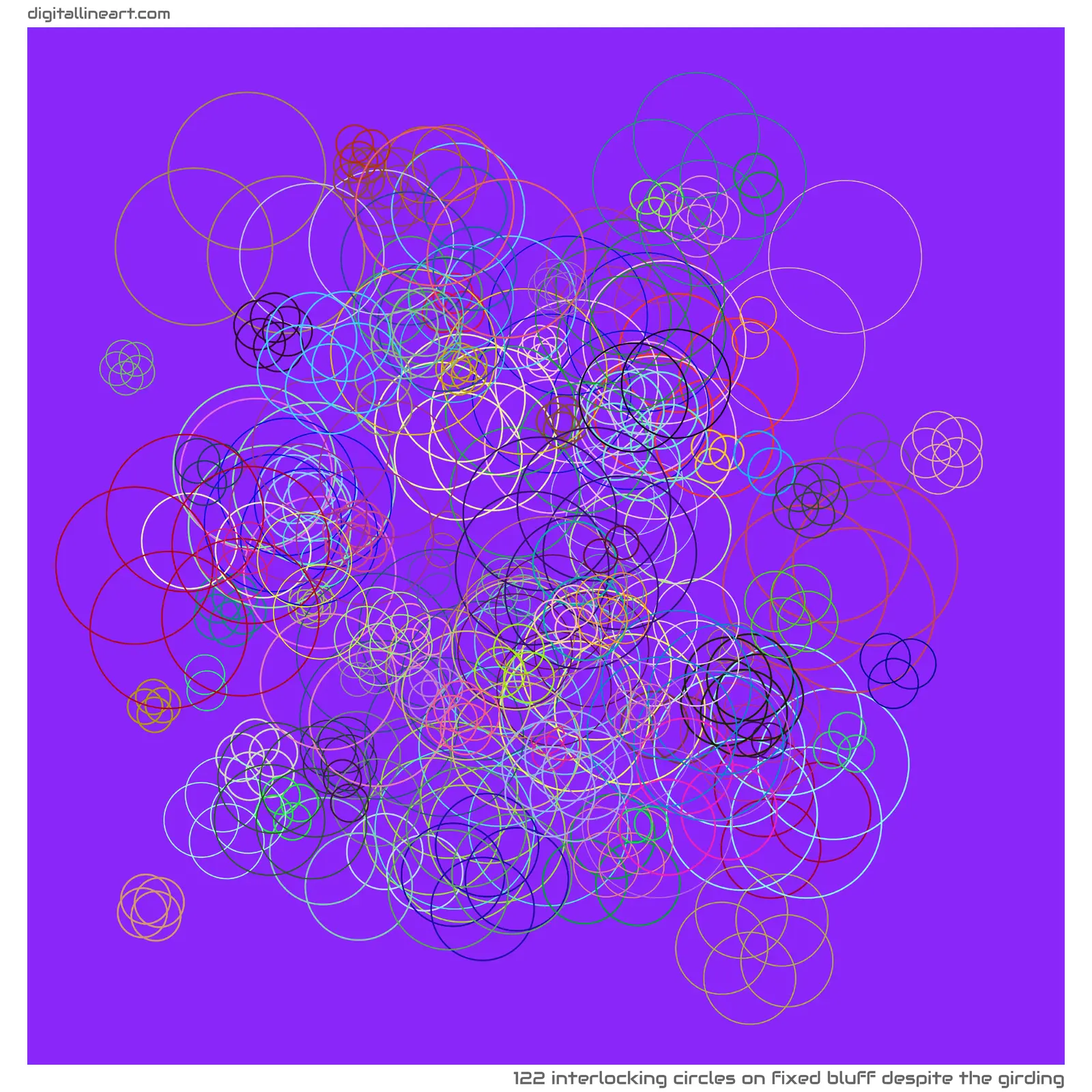 Fixed Bluff despite the Girding — 122 interlocking circles