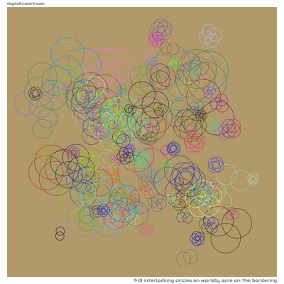 Worldly Acre on the Bordering — 143 interlocking circles