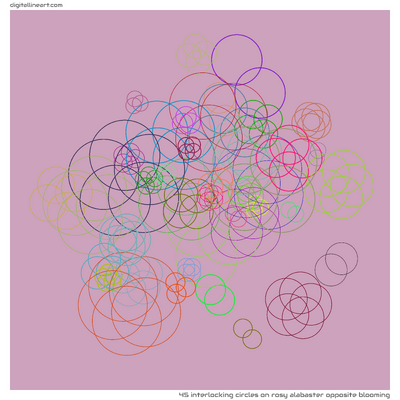 Rosy Alabaster opposite Blooming — 45 interlocking circles