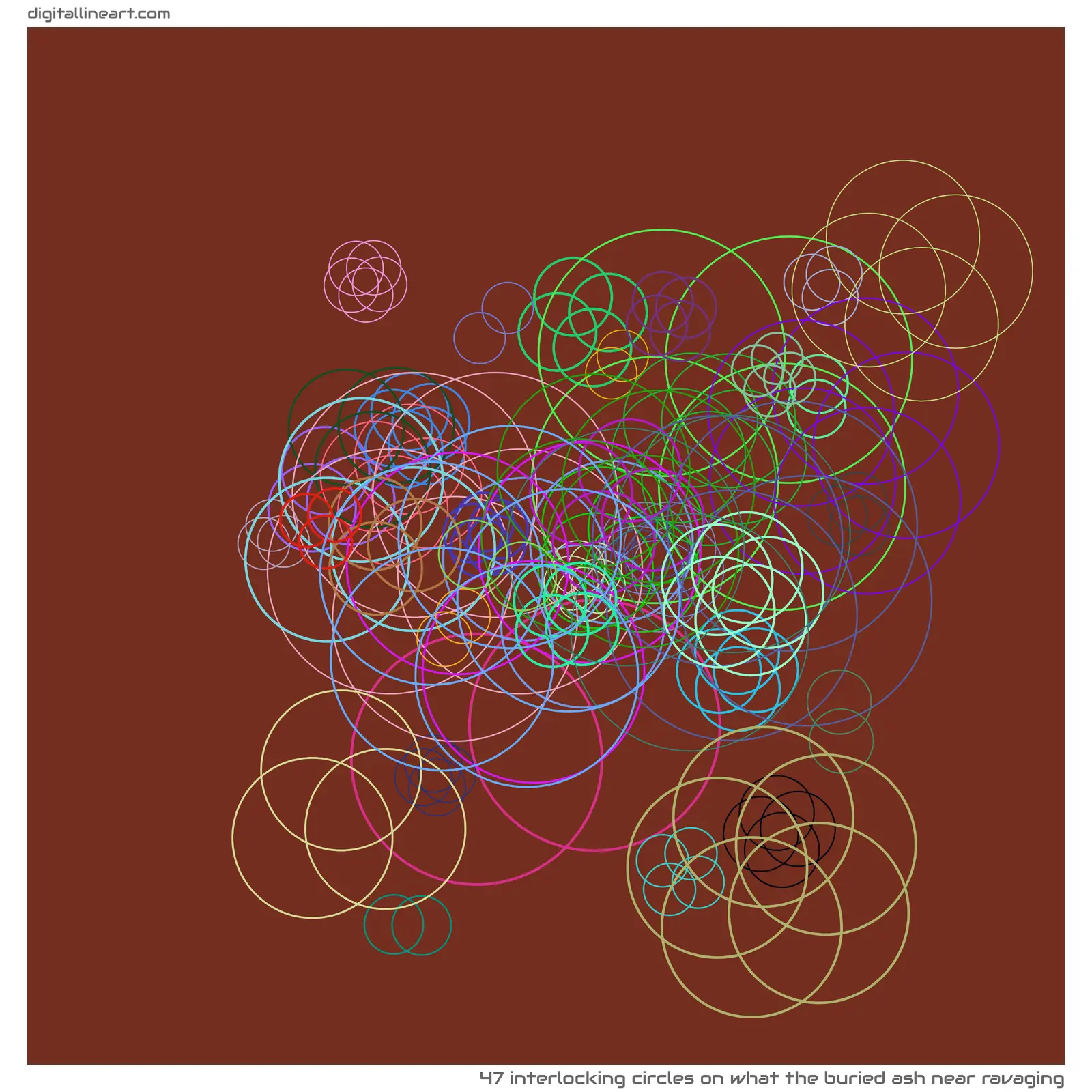 What the Buried Ash near Ravaging — 47 interlocking circles