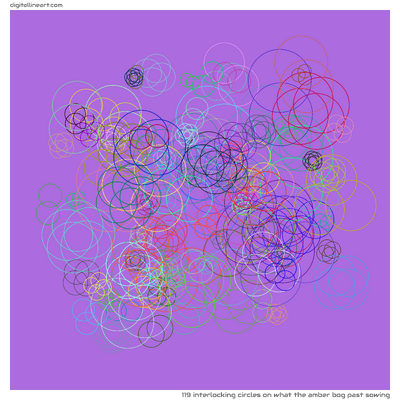 What the Amber Bog past Sowing — 119 interlocking circles