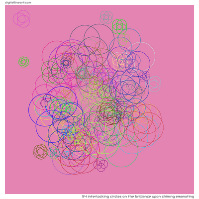 The Brilliance upon Chiming Emanating — 94 interlocking circles