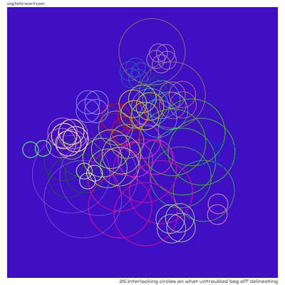 What Untroubled Bog off Delineating — 25 interlocking circles