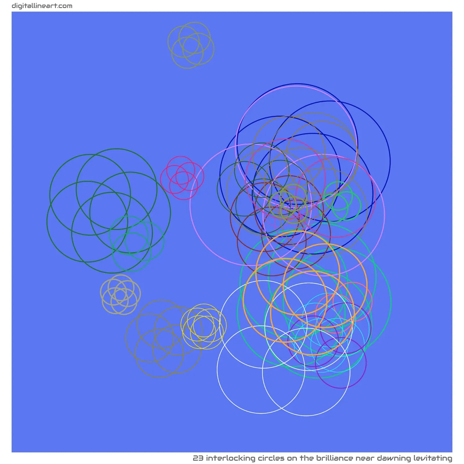 The Brilliance near Dawning Levitating — 23 interlocking circles