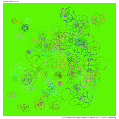 Solid Arch round Echoing — 150 interlocking circles