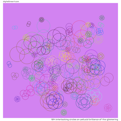 Pellucid Brilliance of the Glimmering — 104 interlocking circles