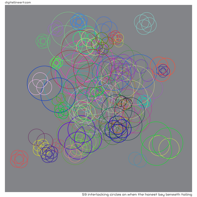 When the Honest Bay beneath Toiling — 59 interlocking circles
