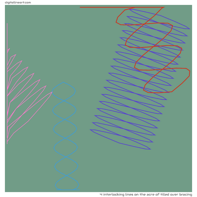 4 Interlocking Lines in The Acre of Tilled over Bracing