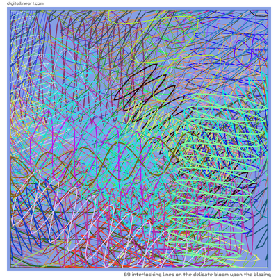 89 Interlocking Lines in The Delicate Bloom upon the Blazing