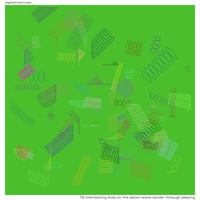 The Ashen-warm Border through Plowing — 75 interlocking lines
