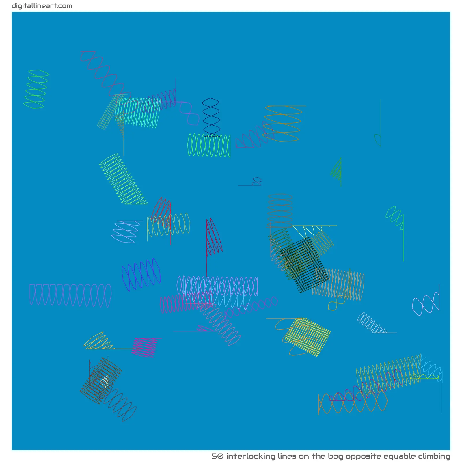 The Bog opposite Equable Climbing — 50 interlocking lines