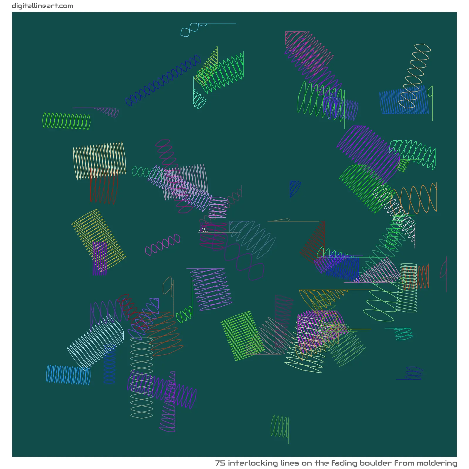The Fading Boulder from Moldering — 75 interlocking lines