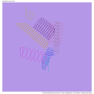 The Alabaster of Sheer atop Swirling — 9 interlocking lines