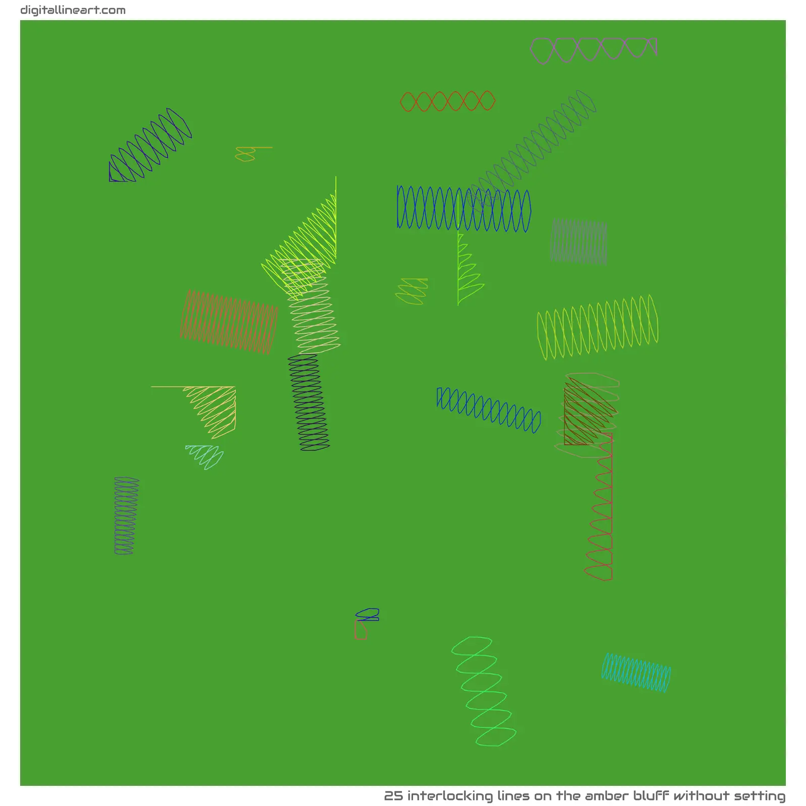 The Amber Bluff without Setting — 25 interlocking lines
