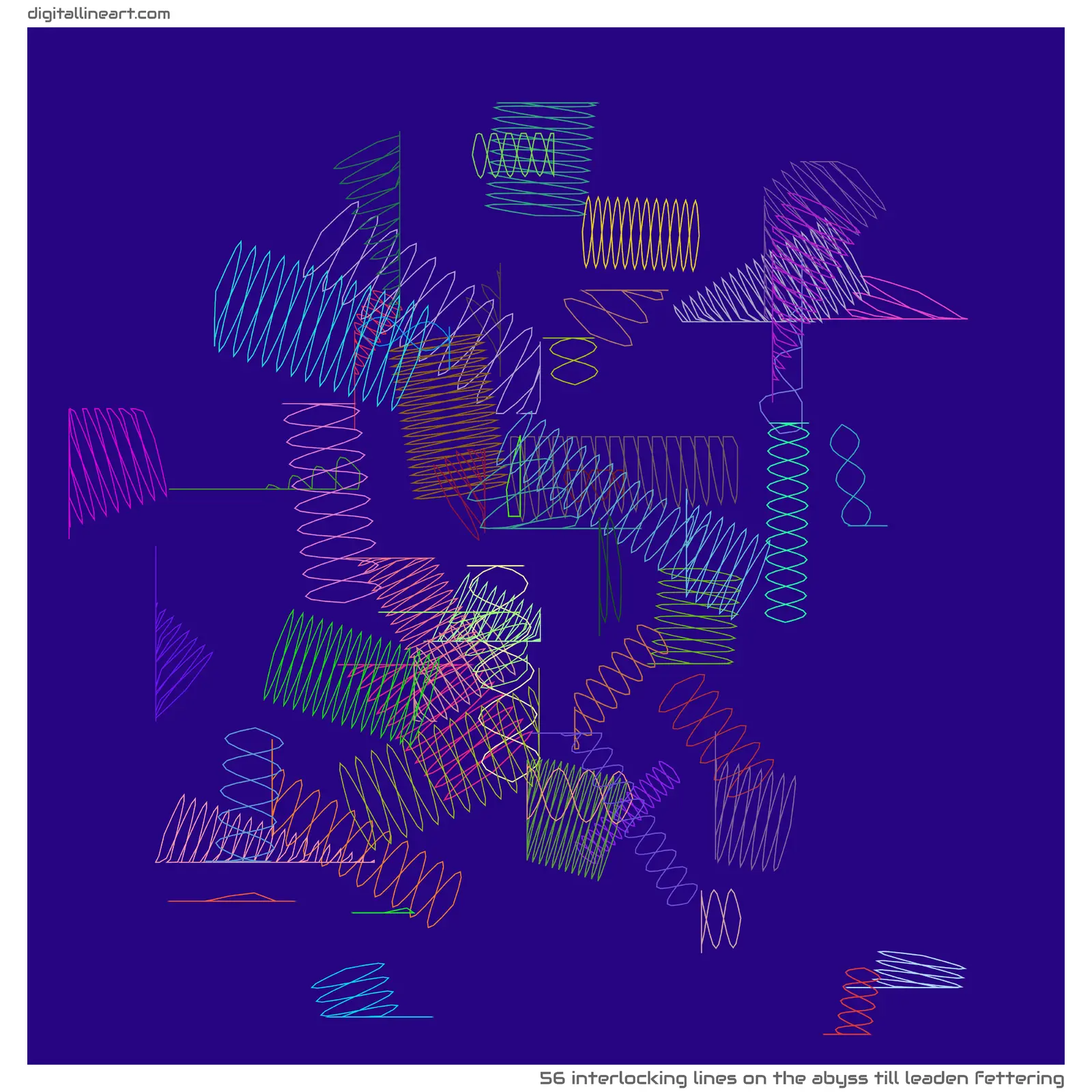 The Abyss till Leaden Fettering — 56 interlocking lines