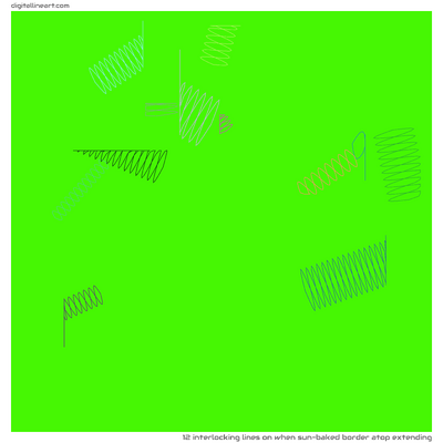 When Sun-baked Border atop Extending — 12 interlocking lines