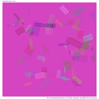 Frank Canyon outside the Tracing — 75 interlocking lines