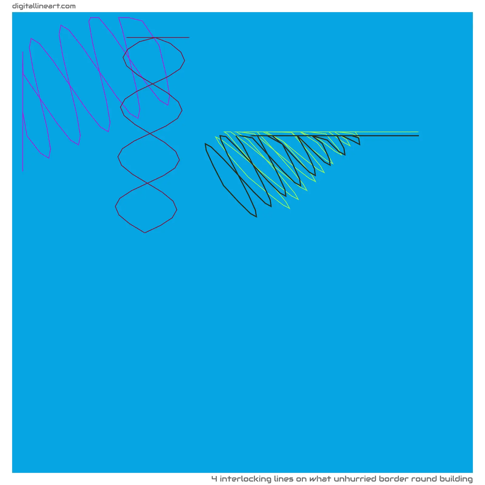What Unhurried Border round Building — 4 interlocking lines