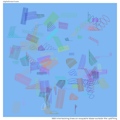 Exquisite Blaze outside the Uplifting — 100 interlocking lines