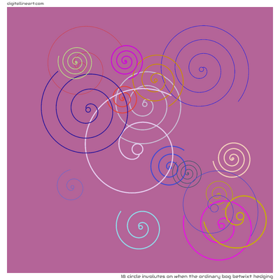 When the Ordinary Bog betwixt Hedging — 18 circle involutes