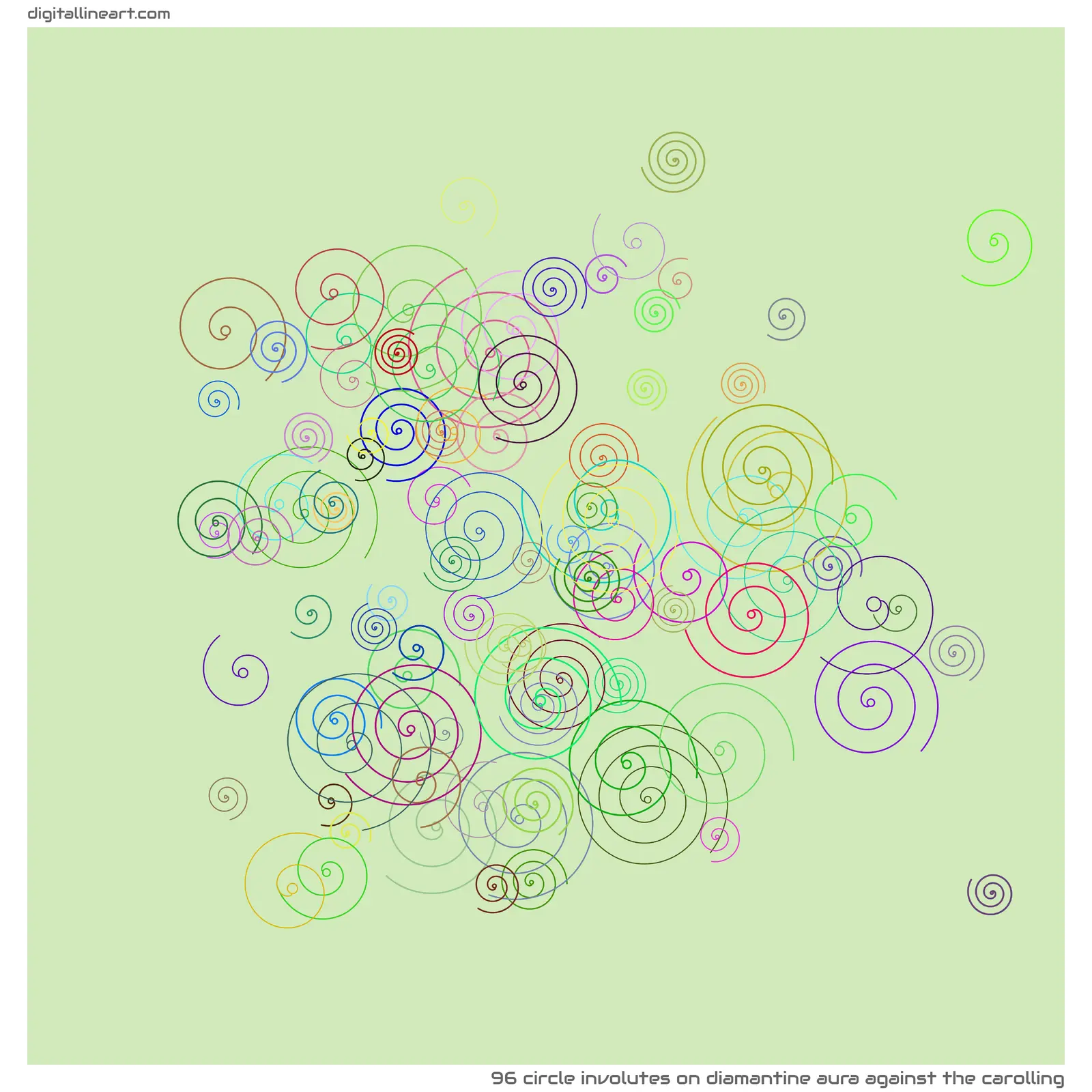 Diamantine Aura Against the Carolling — 96 circle involutes