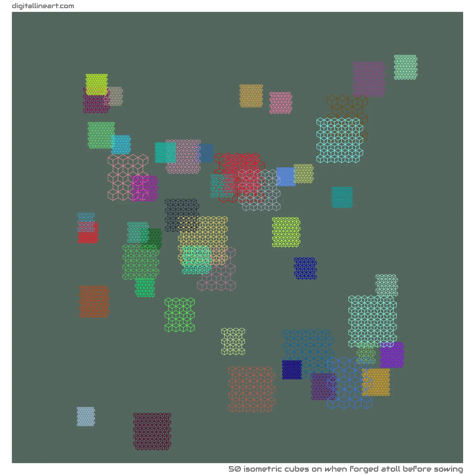When Forged Atoll before Sowing — 50 isometric cubes