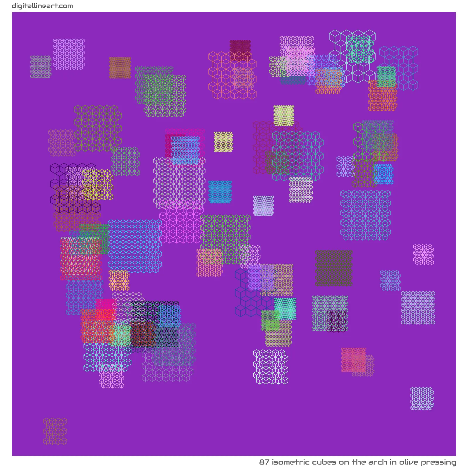 The Arch in Olive Pressing — 87 isometric cubes