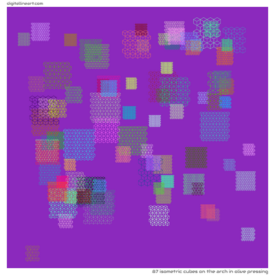 The Arch in Olive Pressing — 87 isometric cubes