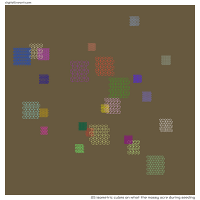 What the Mossy Acre During Seeding — 25 isometric cubes