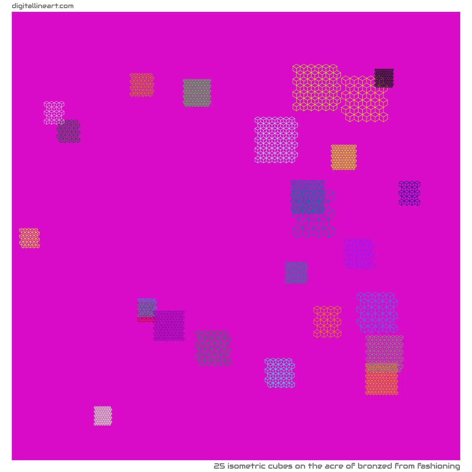 The Acre of Bronzed from Fashioning — 25 isometric cubes