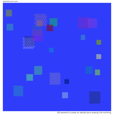 Salted Acre among the Knitting — 25 isometric cubes