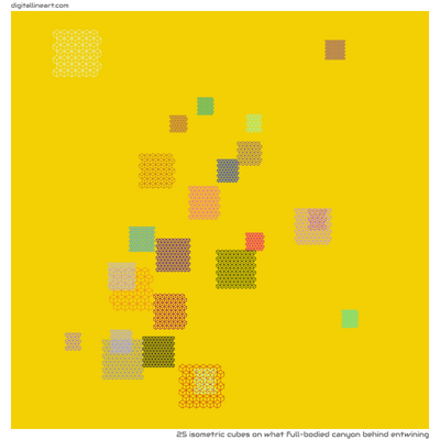 What Full-bodied Canyon behind Entwining — 25 isometric cubes